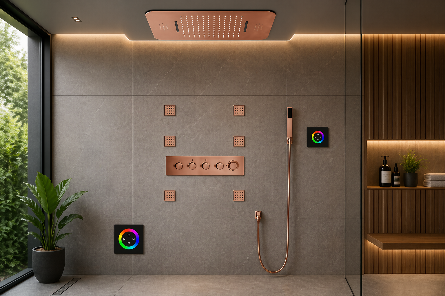 Luxury rain shower head system